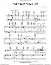 Cover icon of She's Out Of My Life sheet music for voice, piano or guitar by Josh Groban, 98 Degrees, Michael Jackson and Tom Bahler, intermediate skill level