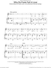 Cover icon of Why Do Fools Fall In Love sheet music for voice, piano or guitar by Frankie Lymon, intermediate skill level
