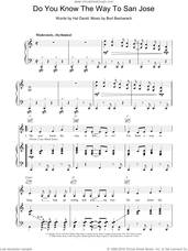 Cover icon of Do You Know The Way To San Jose sheet music for voice, piano or guitar by Burt Bacharach, intermediate skill level