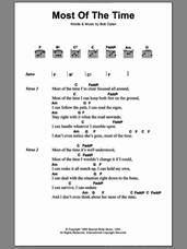 Cover icon of Most Of The Time sheet music for guitar (chords) by Bob Dylan, intermediate skill level