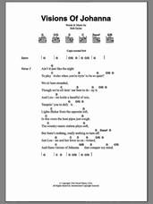 Cover icon of Visions Of Johanna sheet music for guitar (chords) by Bob Dylan, intermediate skill level