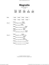 Cover icon of Magnolia sheet music for guitar (chords) by John Cale, intermediate skill level