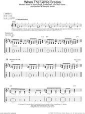 Cover icon of When The Levee Breaks sheet music for guitar (tablature) by Led Zeppelin, Jimmy Page and Robert Plant, intermediate skill level