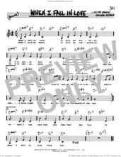 Cover icon of When I Fall In Love (Low Voice) sheet music for voice and other instruments (real book with lyrics) by Victor Young and Edward Heyman, intermediate skill level
