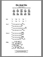 Cover icon of On And On sheet music for guitar (chords) by Richard Hawley, Longpigs, Crispin Hunt, Dee Boyle and Simon Stafford, intermediate skill level