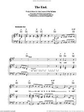 Cover icon of The End sheet music for voice, piano or guitar by The Beatles, John Lennon and Paul McCartney, intermediate skill level