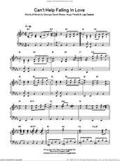 Cover icon of Can't Help Falling In Love sheet music for piano solo by Elvis Presley, George David Weiss, Hugo Peretti and Luigi Creatore, wedding score, intermediate skill level