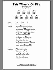 Cover icon of This Wheel's On Fire (Theme from 'Absolutely Fabulous') sheet music for guitar (chords) by Bob Dylan and Rick Danko, intermediate skill level