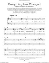 Cover icon of Everything Has Changed (feat. Ed Sheeran), (beginner) sheet music for piano solo by Taylor Swift and Ed Sheeran, beginner skill level
