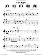Cover icon of Fortnight (feat. Post Malone), (beginner) sheet music for piano solo by Taylor Swift, Austin Post and Jack Antonoff, beginner skill level