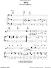 Cover icon of Dignity sheet music for voice, piano or guitar by Bob Dylan, intermediate skill level