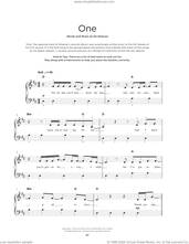 Cover icon of One, (beginner) sheet music for piano solo by Ed Sheeran, beginner skill level