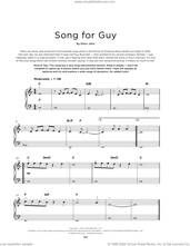 Cover icon of Song For Guy, (beginner) sheet music for piano solo by Elton John, beginner skill level