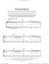 Cover icon of Passengers sheet music for piano solo by Elton John, Bernie Taupin, Davey Johnstone and Phineas Mkhize, beginner skill level