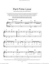 Cover icon of Part-Time Love sheet music for piano solo by Elton John and Gary Osborne, beginner skill level