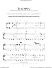 Cover icon of Breakthru, (beginner) sheet music for piano solo by Queen, Brian May, Freddie Mercury, John Deacon and Roger Taylor, beginner skill level