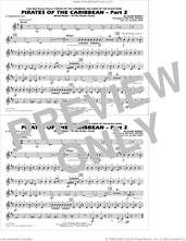 Cover icon of Pirates of the Caribbean, part 2 (arr. michael brown) sheet music for marching band (Eb baritone sax) by Klaus Badelt, Michael Brown and Will Rapp, intermediate skill level