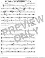 Cover icon of Pirates of the Caribbean, part 3 (arr. michael brown) sheet music for marching band (Eb alto sax) by Klaus Badelt, Michael Brown and Will Rapp, intermediate skill level