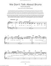 Cover icon of We Don't Talk About Bruno (from Encanto) sheet music for piano solo by Lin-Manuel Miranda, beginner skill level
