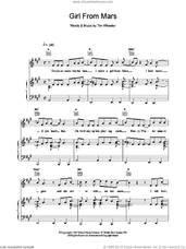 Cover icon of Girl From Mars sheet music for voice, piano or guitar by TIM WHEELER, intermediate skill level