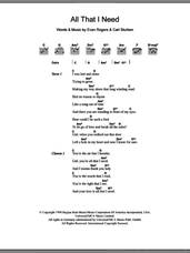 Cover icon of All That I Need sheet music for guitar (chords) by Boyzone, Carl Sturken and Evan Rogers, intermediate skill level