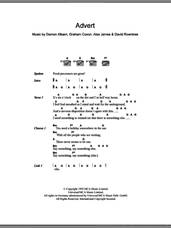 Cover icon of Advert sheet music for guitar (chords) by Blur, Alex James, Damon Albarn, David Rowntree and Graham Coxon, intermediate skill level