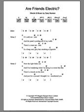 Cover icon of Are 'Friends' Electric? sheet music for guitar (chords) by Gary Numan, intermediate skill level