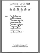 Cover icon of Anywhere I Lay My Head sheet music for guitar (chords) by Tom Waits, intermediate skill level
