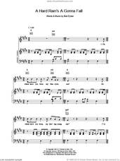 Cover icon of A Hard Rain's Gonna Fall sheet music for voice, piano or guitar by Bob Dylan, intermediate skill level