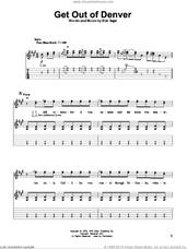 Cover icon of Get Out Of Denver sheet music for guitar (tablature, play-along) by Bob Seger, intermediate skill level