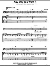 Cover icon of Any Way You Want It sheet music for guitar (tablature) by Journey, Neal Schon and Steve Perry, intermediate skill level