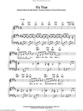 Cover icon of It's True sheet music for voice, piano or guitar by Backstreet Boys, Andreas Carlsson, Kevin Richardson and Max Martin, intermediate skill level