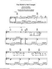 Cover icon of The World Is Not Enough sheet music for voice, piano or guitar by Don Black, Garbage and David Arnold, intermediate skill level