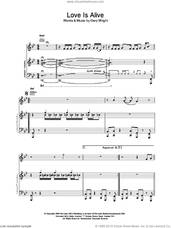 Cover icon of Love Is Alive sheet music for voice, piano or guitar by Anastacia and Gary Wright, intermediate skill level