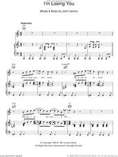 Cover icon of I'm Losing You sheet music for voice, piano or guitar by John Lennon, intermediate skill level