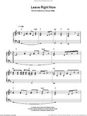 Cover icon of Leave Right Now sheet music for piano solo by Will Young and Francis White, intermediate skill level