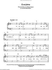 Cover icon of Everytime sheet music for piano solo by Britney Spears and Annette Stamatelatos, easy skill level