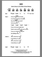 Cover icon of 36D sheet music for guitar (chords) by The Beautiful South, David Rotheray and Paul Heaton, intermediate skill level