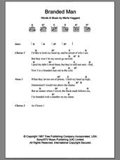 Cover icon of Branded Man sheet music for guitar (chords) by Merle Haggard, intermediate skill level