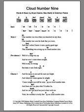 Cover icon of Cloud Number Nine sheet music for guitar (chords) by Bryan Adams, Gretchen Peters and Max Martin, intermediate skill level