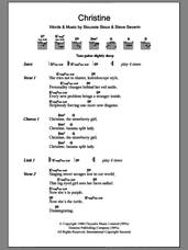 Cover icon of Christine sheet music for guitar (chords) by Siouxsie & The Banshees, Siouxsie Sioux and Steve Severin, intermediate skill level
