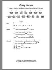 Cover icon of Crazy Horses sheet music for guitar (chords) by The Osmonds, Alan Osmond, Merrill Osmond and Wayne Osmond, intermediate skill level