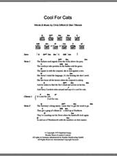 Cover icon of Cool For Cats sheet music for guitar (chords) by Squeeze, Chris Difford and Glenn Tilbrook, intermediate skill level