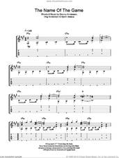 Cover icon of The Name Of The Game sheet music for guitar solo (easy tablature) by ABBA, Benny Andersson, Bjorn Ulvaeus and Stig Anderson, easy guitar (easy tablature)