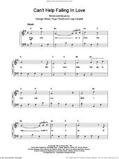 Cover icon of Can't Help Falling sheet music for voice, piano or guitar by UB40 and George David Weiss, wedding score, intermediate skill level