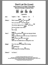 Cover icon of Don't Let Go (Love) sheet music for guitar (chords) by En Vogue, Andrea Martin, Ivan Matias, Marqueze Etheridge and Organized Noise, intermediate skill level