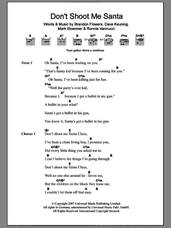 Cover icon of Don't Shoot Me Santa sheet music for guitar (chords) by The Killers, Brandon Flowers, Dave Keuning, Mark Stoermer and Ronnie Vannucci, intermediate skill level