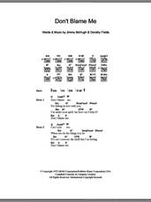 Cover icon of Don't Blame Me sheet music for guitar (chords) by Dorothy Fields and Jimmy McHugh, intermediate skill level