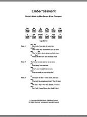 Cover icon of Embarrassment sheet music for guitar (chords) by Madness, Lee Thompson and Michael Barson, intermediate skill level