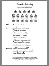 Cover icon of Drive-In Saturday sheet music for guitar (chords) by David Bowie, intermediate skill level